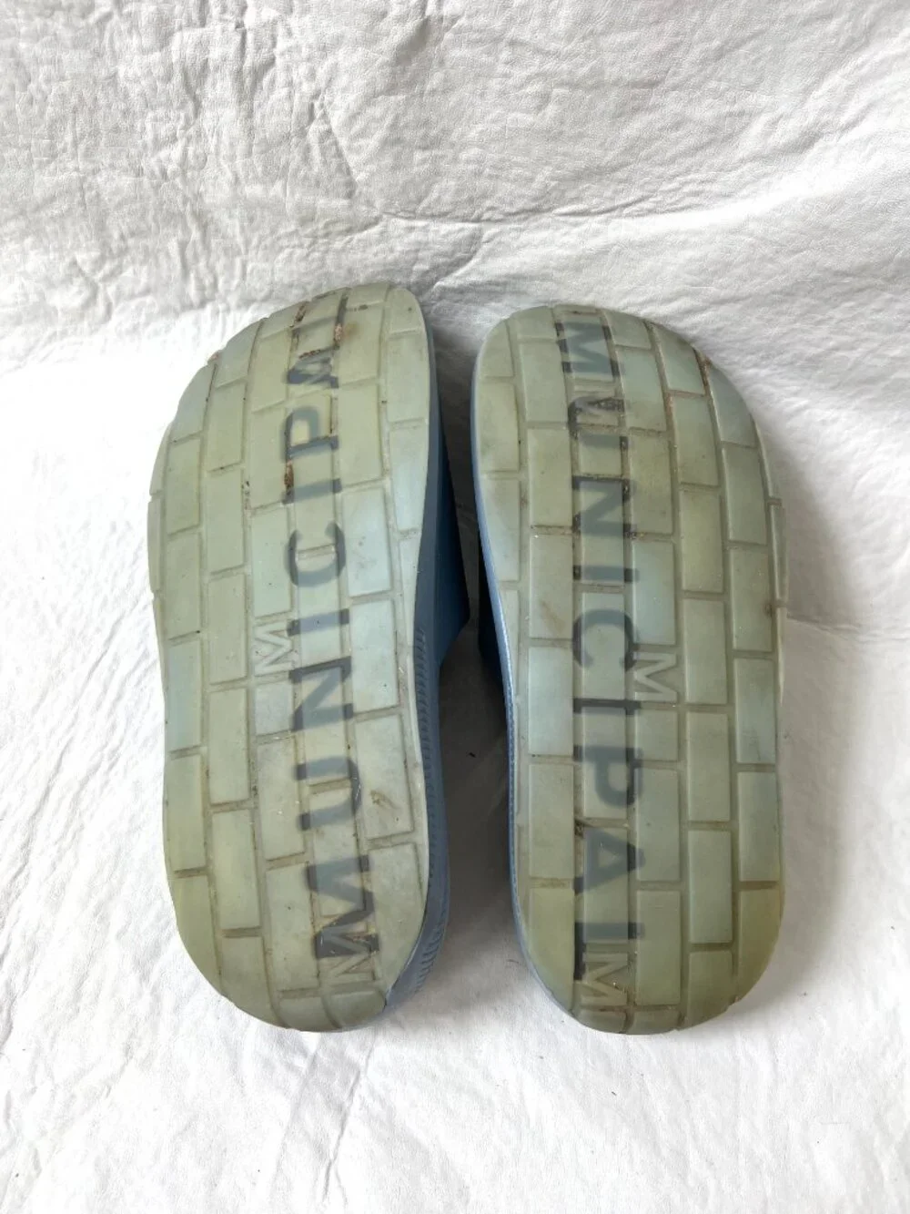 Municipal slide sandals Podium light blue mens 8 m float foam comfortable
